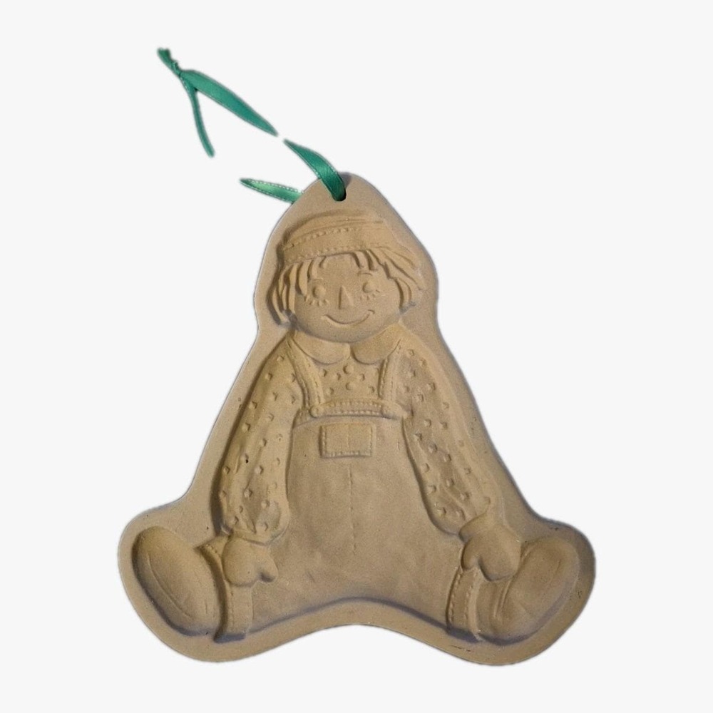 Vintage 1986 Brown Bag Cookie Art Raggedy Andy Cookie Mold Press Hill Design Inc